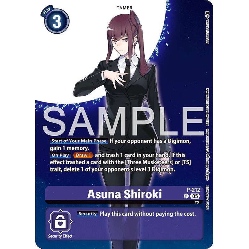 Asuna Shiroki [P-212] (Hacker’s Slumber Box Promotion Pack) [Promotional Cards]