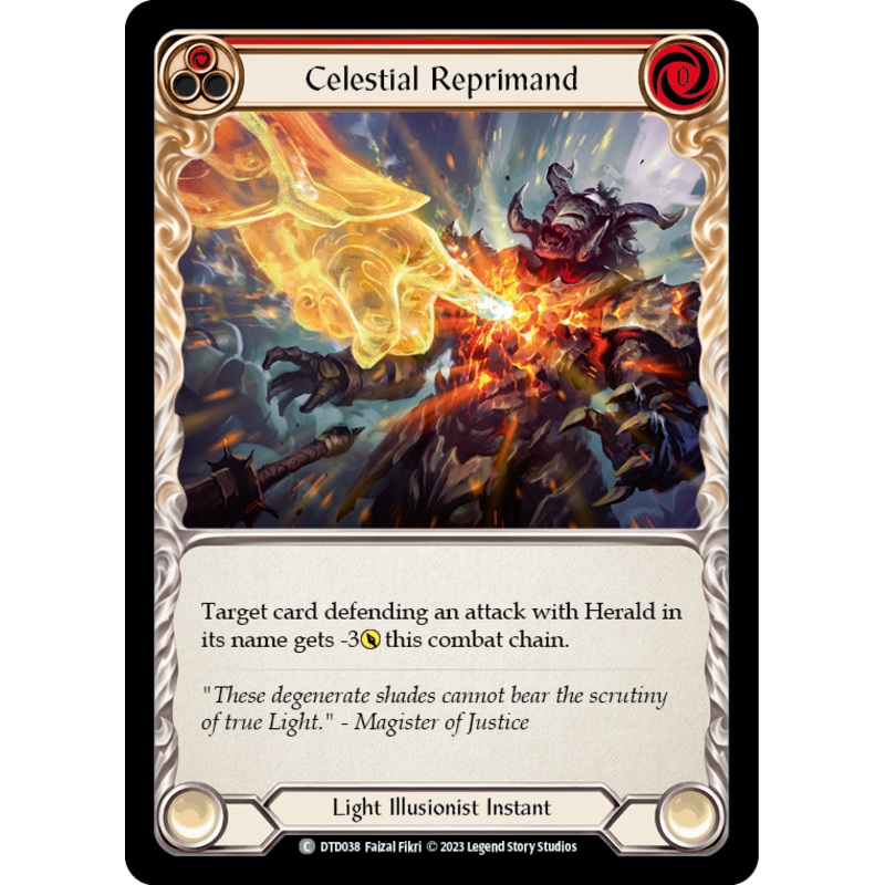 Celestial Reprimand (Red) [DTD038] (Dusk Till Dawn)  Rainbow Foil