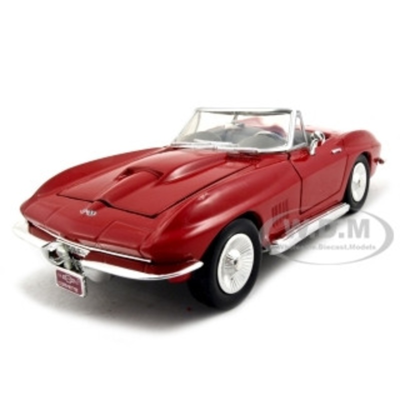 1967 Chevrolet Corvette Convertible Red 1/24 Diecast Model Car by Motormax