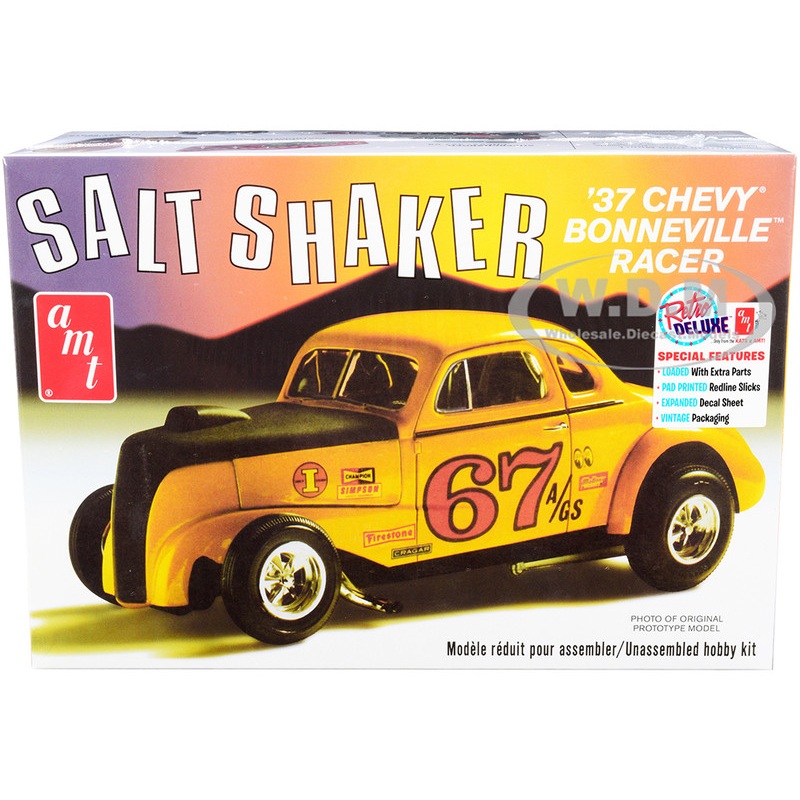 Skill 2 Model Kit 1937 Chevrolet Bonneville Racer Salt Shaker 1/25 Scale Model by AMT