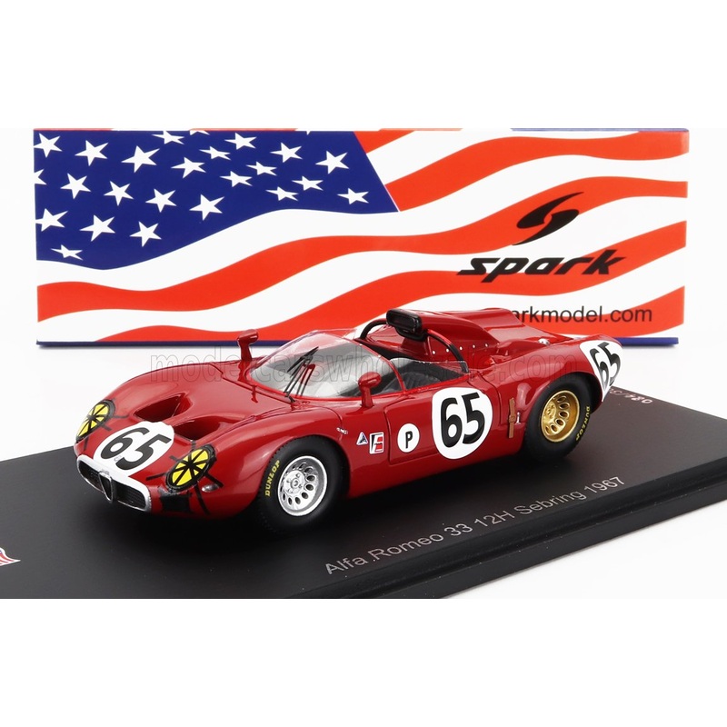 ALFA ROMEO | 33 SPIDER TEAM AUTODELTA N 65 12h SEBRING 1967 A.DE ADAMICH – T.ZECCOLI