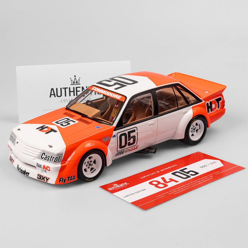 PETER BROCK – LARRY PERKINS – HDT #05 Holden VK Commodore Group C – 1984 Bathurst 1000 Winner – 1:12 Scale Resin Model – AUTHENTIC COLLECTABLES
