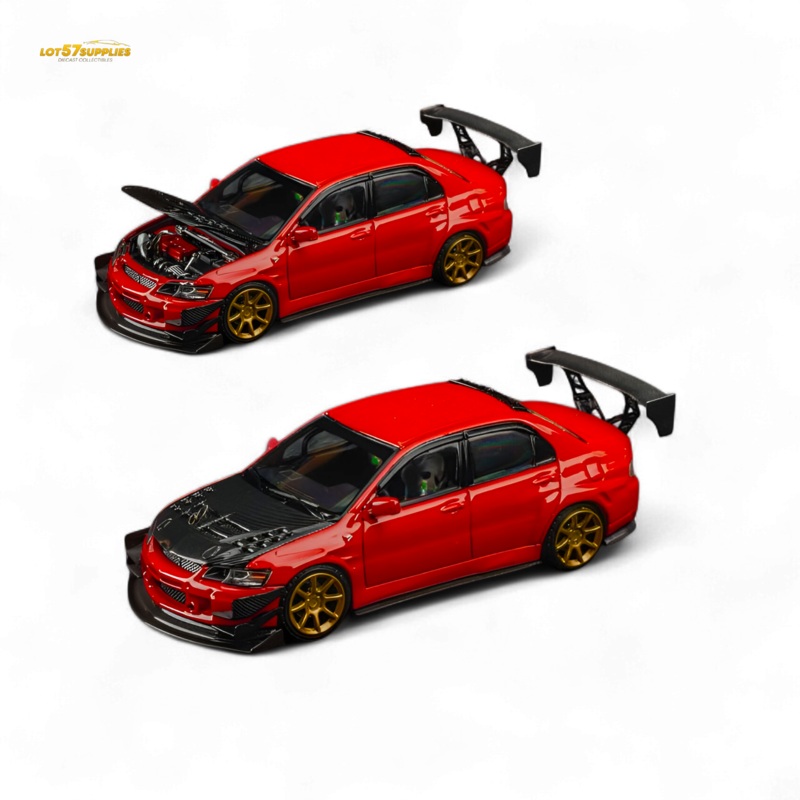 (Pre-Order) Findclassically Mitsubishi 9th Generation – Red – Carbon Hood 1:64