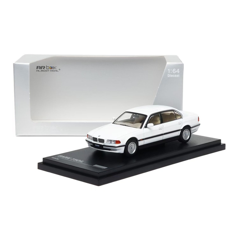 AR Box 1:64 BMW 7 Series Mk3 E38 750iL White BMW Official Licensed
