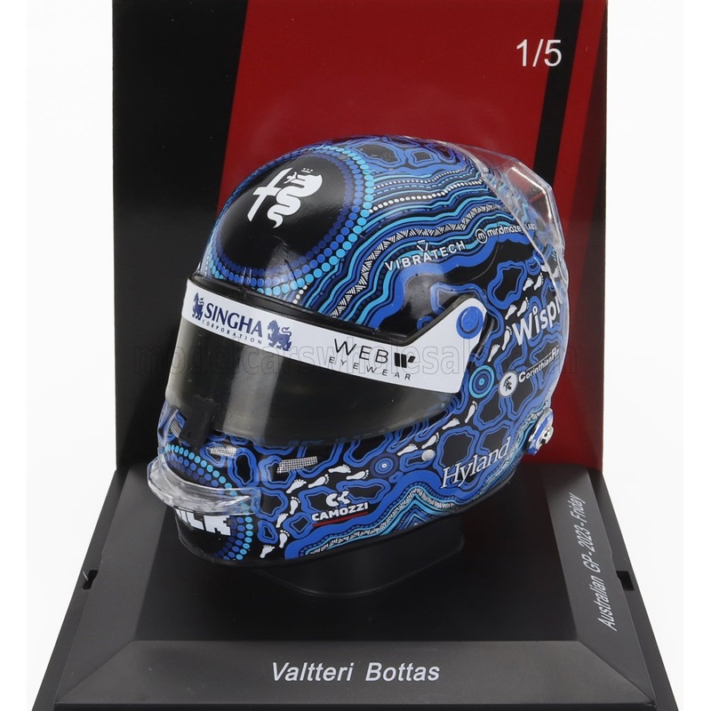 BELL HELMET | F1  CASCO HELMET ALFA ROMEO C43 TEAM STAKE N 77 AUSTRALIAN GP 2023 VALTTERI BOTTAS | 2 TONE BLACK