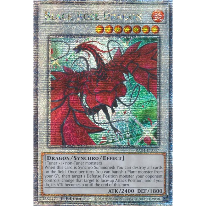 Black Rose Dragon (Alternate Art) [RA04-EN057] Quarter Century Secret Rare