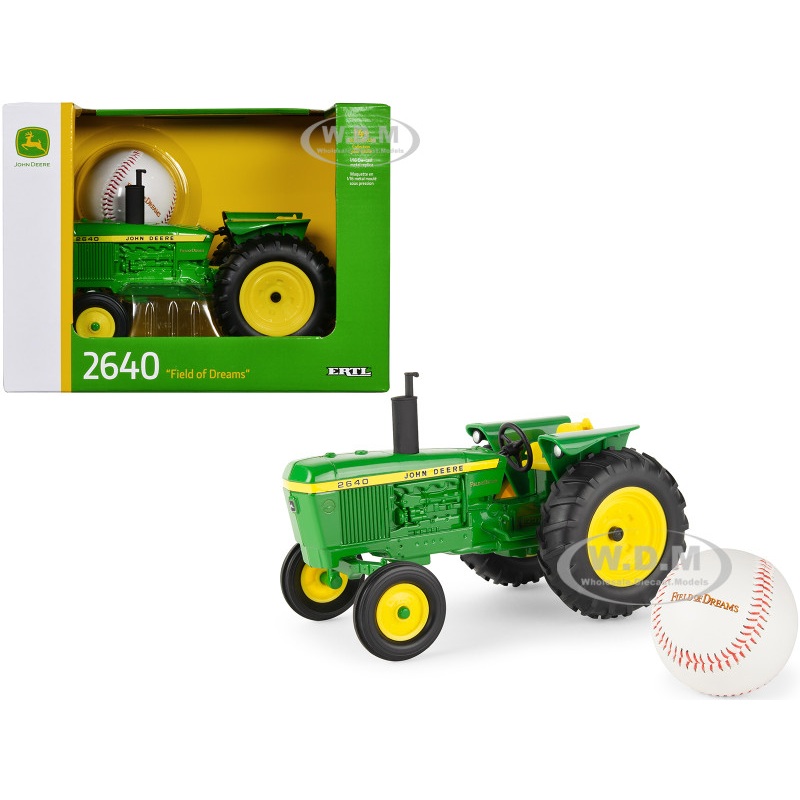 John Deere 2640 Tractor Green with Baseball Field of Dreams (1989) Movie 1/16 Diecast Model by ERTL TOMY