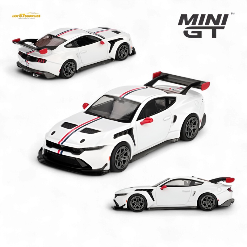 (Pre-Order) MiniGT Ford Mustang GTD Spirit of America – White 1:64
