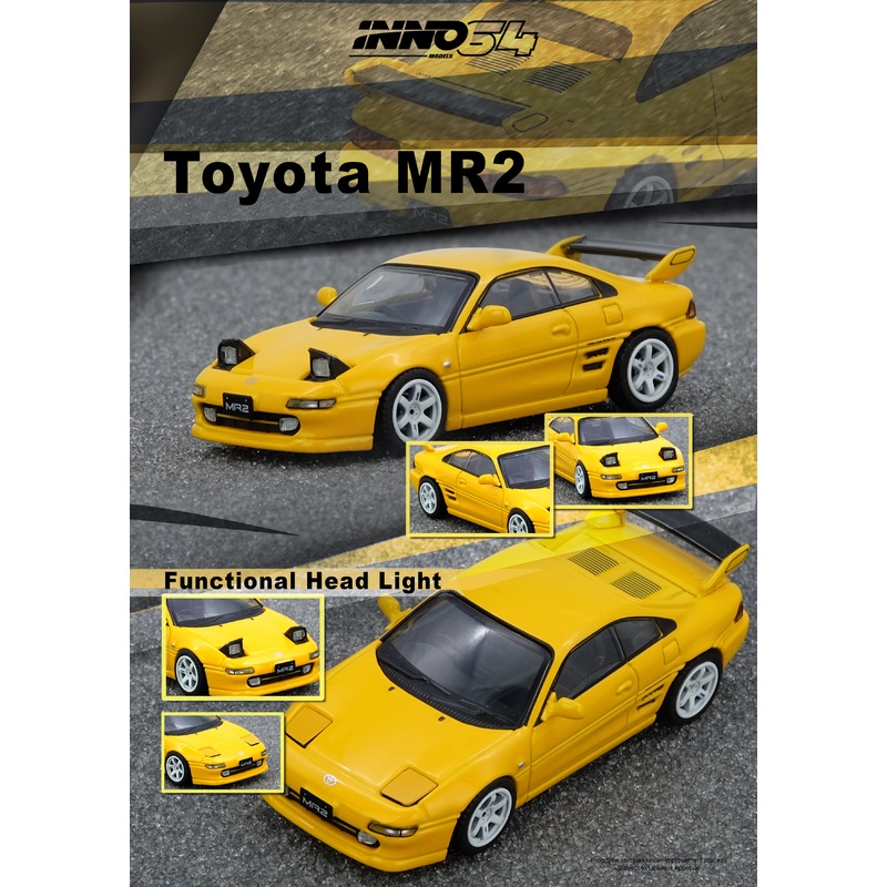 *PREORDER* INNO64 1:64 Toyota MR2 (SW20) in Yellow