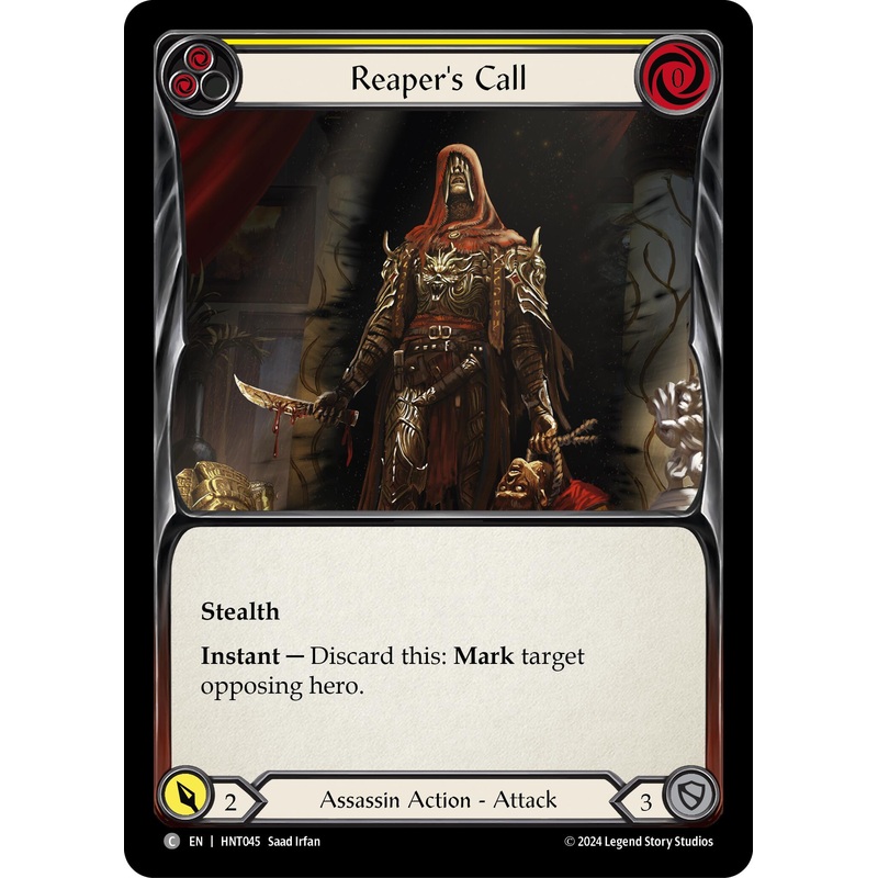 Reaper’s Call (Yellow) [HNT045] (The Hunted)  Rainbow Foil