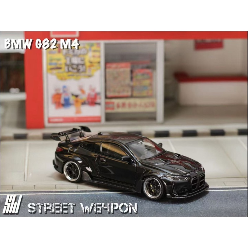 Street Weapon 1:64 BMW M4 G82 Adro Body Kit Custom Black