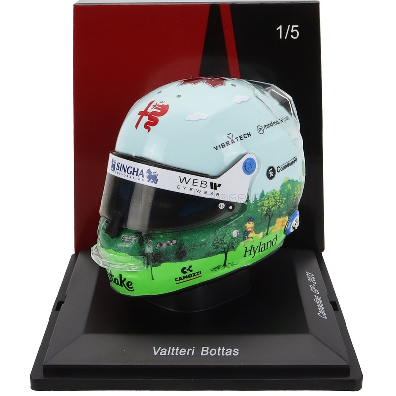 BELL HELMET | F1  CASCO HELMET ALFA ROMEO C43 TEAM STAKE N 24 CANADA GP 2023 GUANYU ZHOU