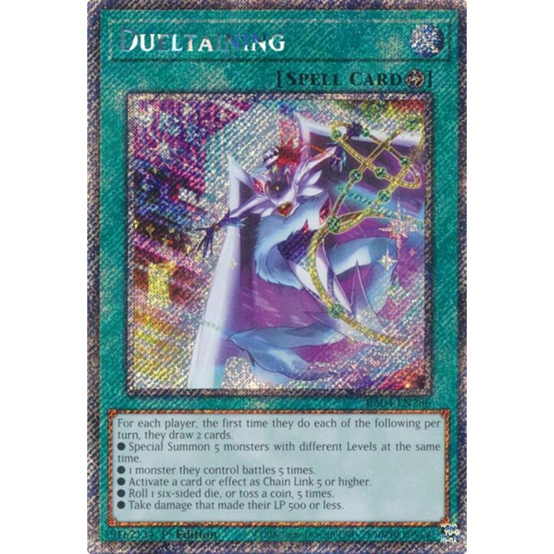 Dueltaining [RA04-EN286] Platinum Secret Rare