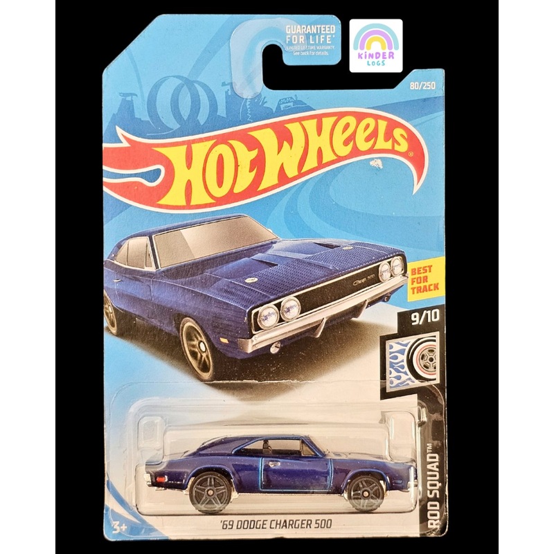 Hot Wheels 1969 Dodge Charger 500 Blue Edition