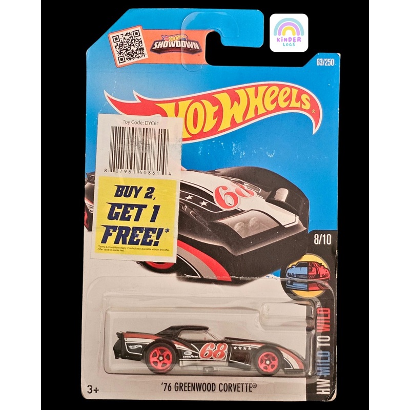 Hot Wheels 1976 Greenwood Corvette (2016 Card)