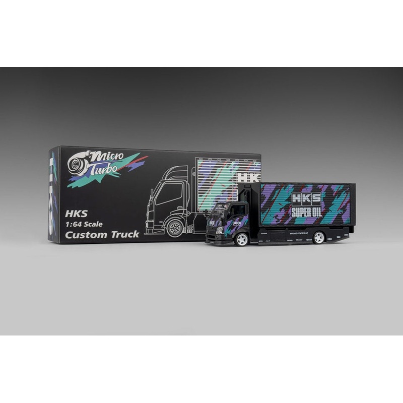 Micro Turbo 1/64 Custom Truck Metallic Black HKS