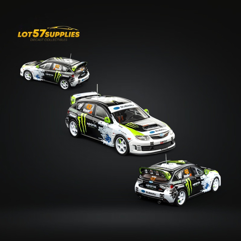 (Pre-Order) DCM & Mini Station 2008 Subaru Impreza WRX STI Rally Block43 Monster 1:64