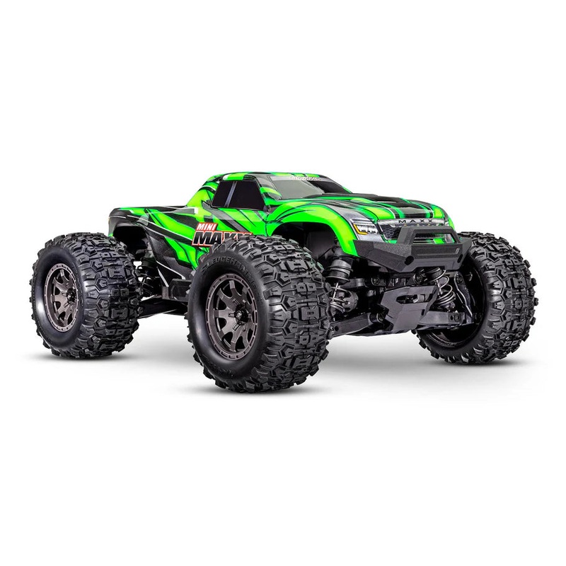 Traxxas Mini Maxx 2S Brushless Electric RC Monster Truck (Green) – 1:10 Scale