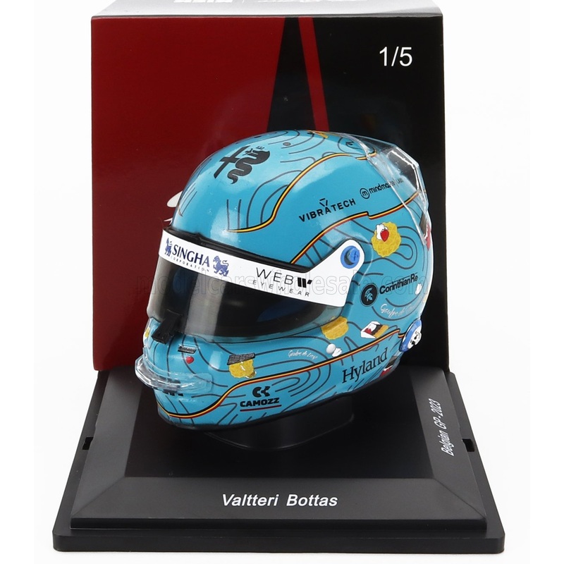BELL HELMET | F1  CASCO HELMET ALFA ROMEO C43 TEAM STAKE N 77 BELGIUM GP 2023 VALTTERI BOTTAS