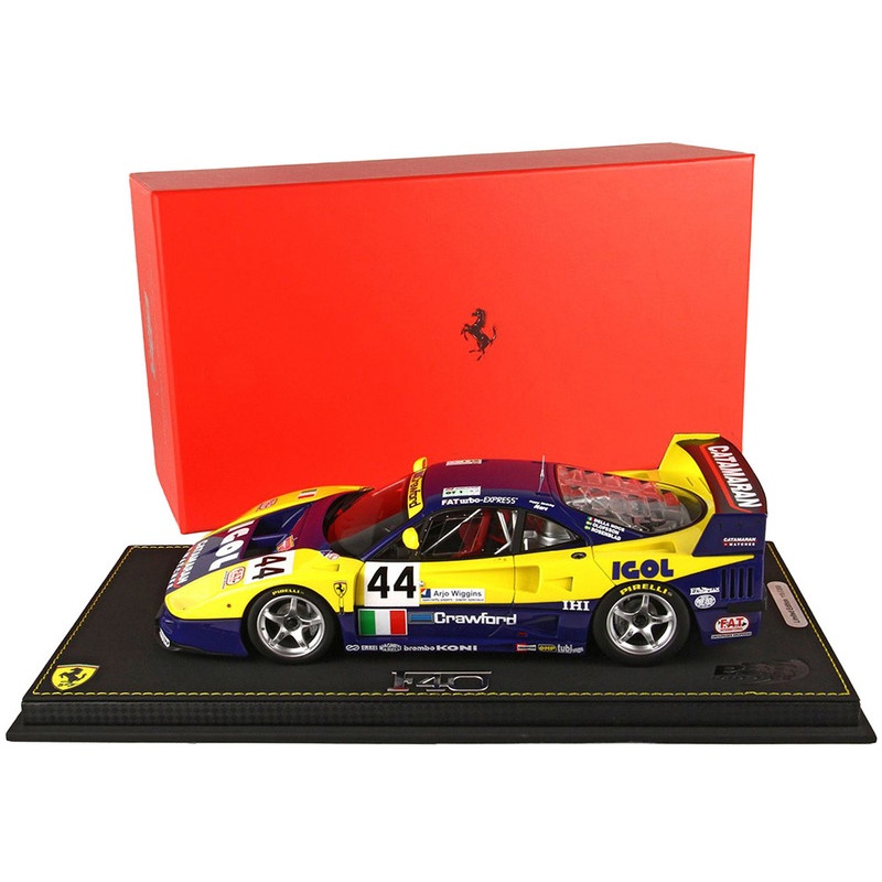 Ferrari F40 LM #44 Luciano Della Noce – Anders Olofsson – Carl Rosenblad Ennea SRL Igol 24 Hours of Le Mans (1996) with DISPLAY CASE Limited Edition to 200 pieces Worldwide 1/18 Model Car by BBR