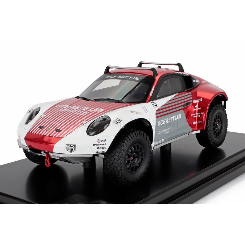 PORSCHE – 911 992 OFF-ROAD 2023 – CON VETRINA – WITH SHOWCASE – RED WHITE