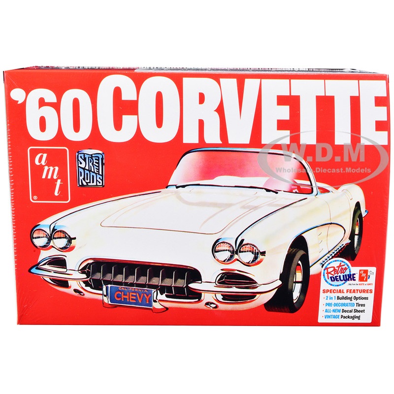Skill 2 Model Kit 1960 Chevrolet Corvette Street Rods 1/25 Scale Model by AMT