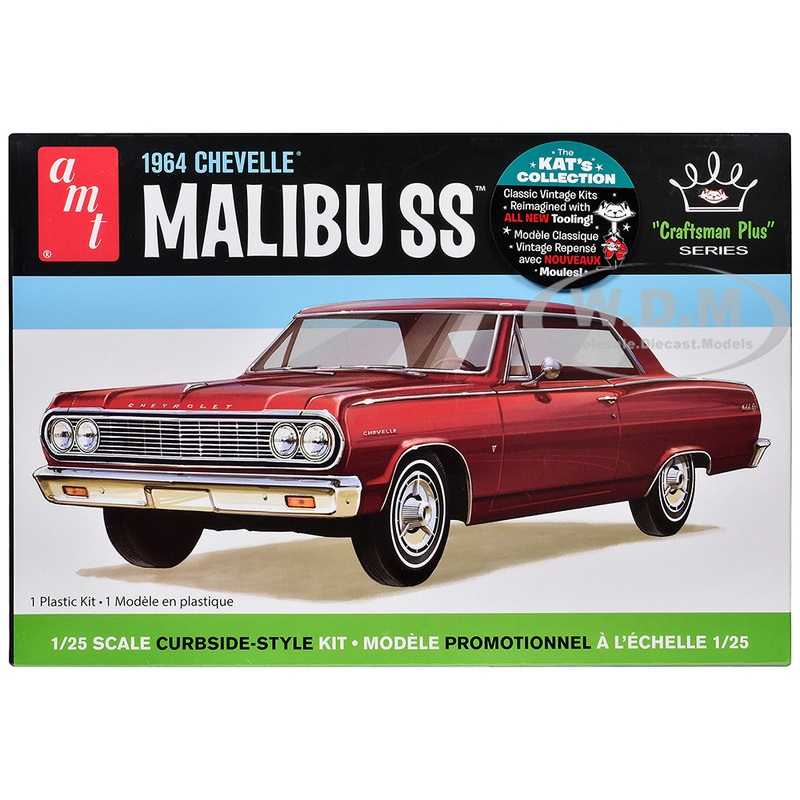 Skill 2 Model Kit 1964 Chevrolet Chevelle Malibu SS Craftsman Plus Series 1/25 Scale Model by AMT