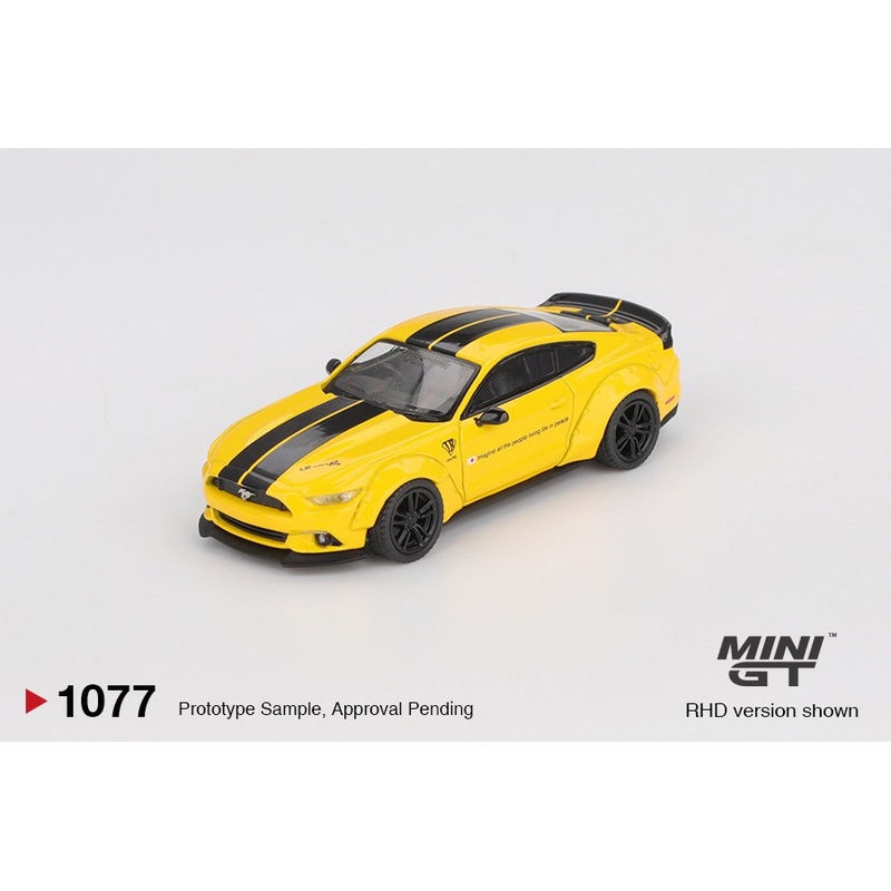 * PRE ORDER * MINI GT #1077 1/64 LB-WORKS FORD MUSTANG Triple Yellow ( RHD )