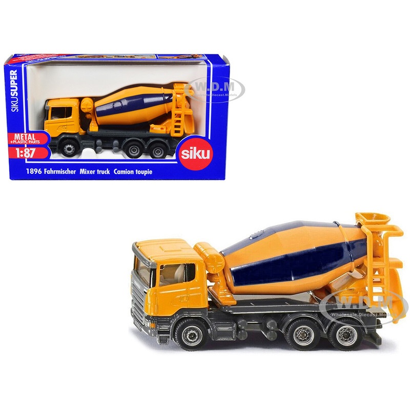 Scania Mixer Truck Yellow 1/87 (HO) Diecast Model by Siku