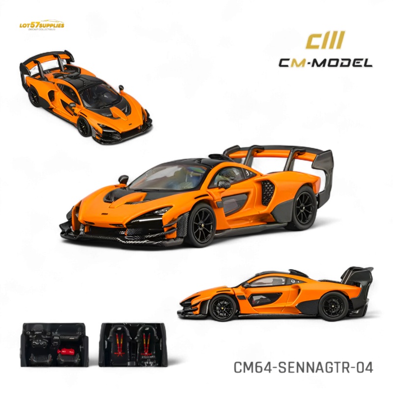 (Pre-Order) CM Model McLaren Senna GTR – Papaya Orange 1:64