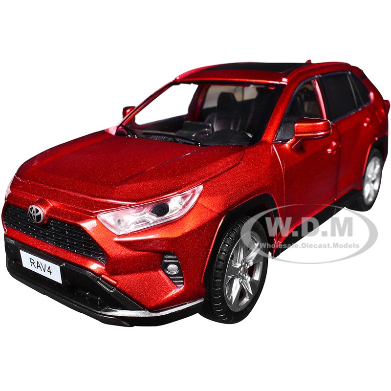Toyota Rav4 Hybrid XLE Red Metallic with Sunroof 1/24 Diecast Model Car