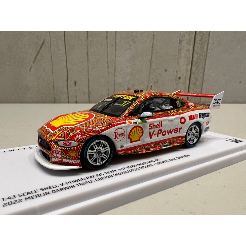 WILL DAVISON – Shell V-Power Racing Team #17 Ford Mustang GT – 2022 Darwin Triple Crown Indigenous Round – 1:43 Scale Diecast Model – Authentic Collectables