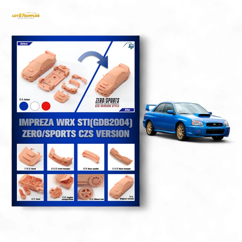 (Pre-Order) Fuji Impreza 2nd Gen Mk2 WRX STi Blobeye Sedan GD – Blue 1:64