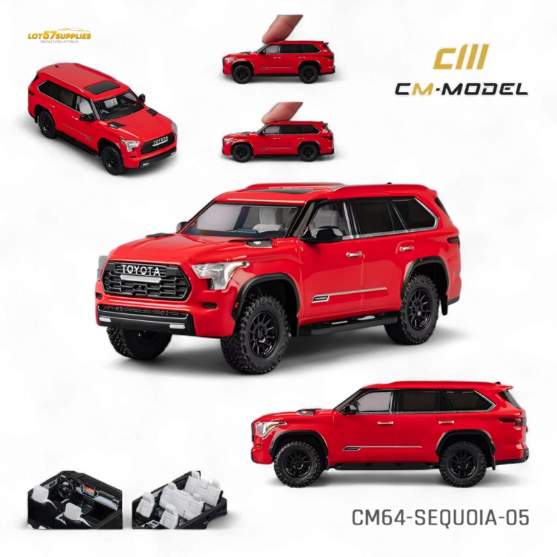 (Pre-Order) CM Model Toyota Sequoia – Red 1:64