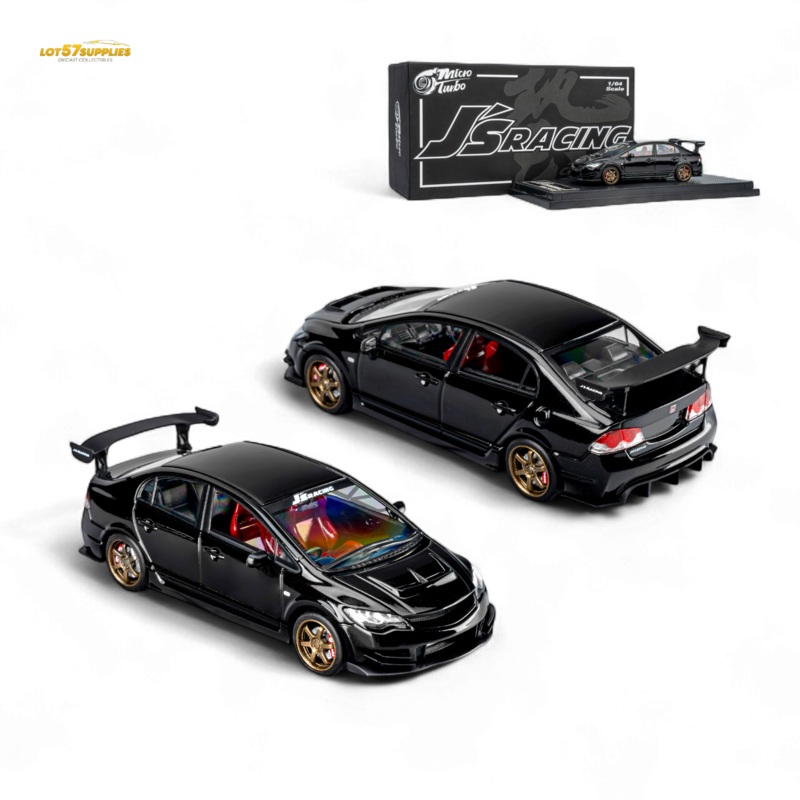 (Pre-Order) Microturbo Custom FD2 J’S Racing – Metallic Black 1:64