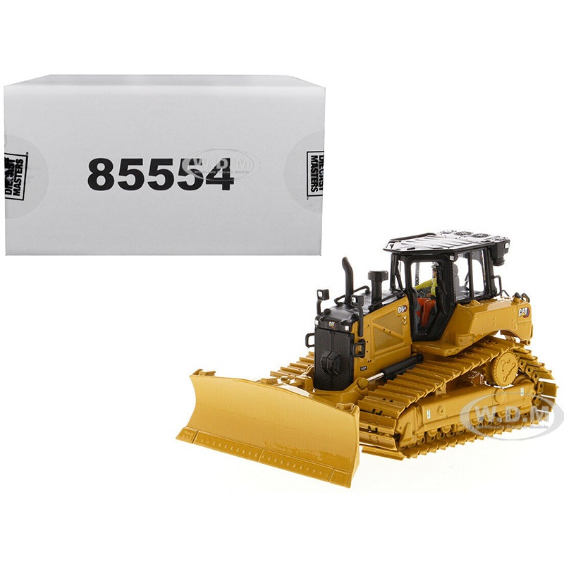 CAT Caterpillar D6 XE LGP Track Type Tractor Dozer with VPAT Blade and Operator High Line Series 1/50 Diecast Model by Diecast Masters