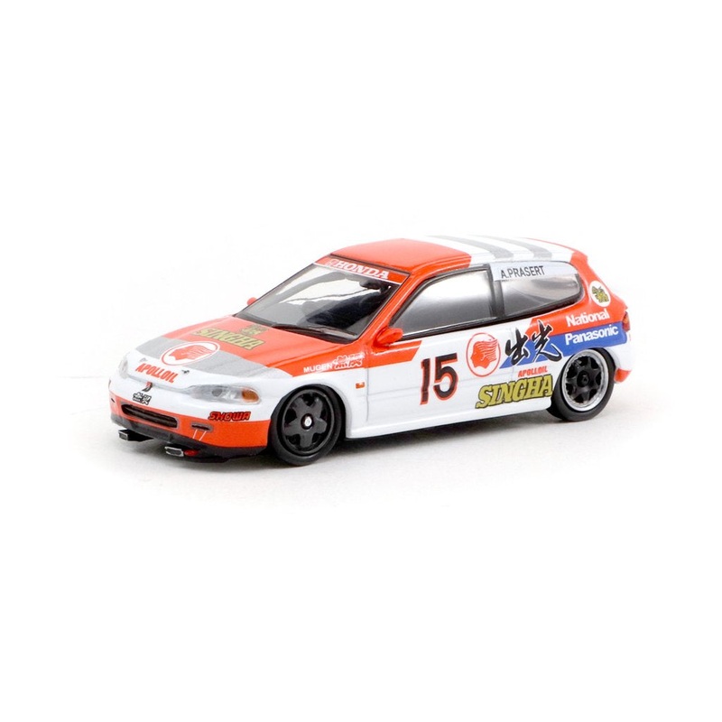 Tarmac Works 1/64 Bangkok Auto Salon 2019 Event Special Model* Tarmac Works 1/64 Honda Civic EG6 SEATCC 1994 Class 3 Champion #15 A. Prasert