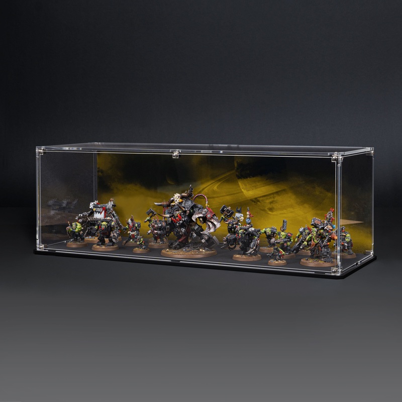 Display Case for Warhammer Army with Irradiated Wasteland Background