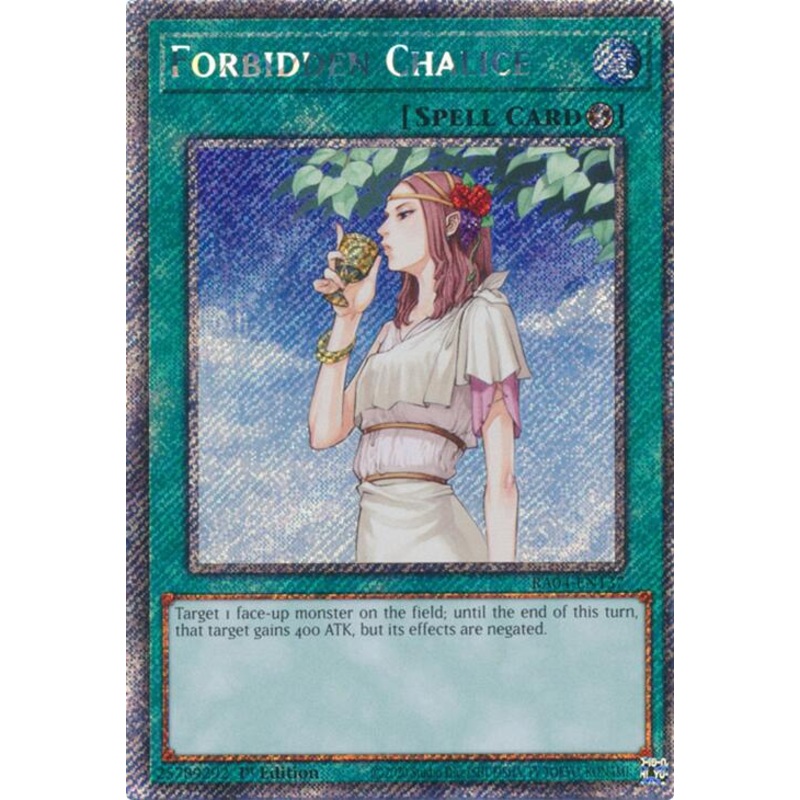 Forbidden Chalice [RA04-EN137] Platinum Secret Rare