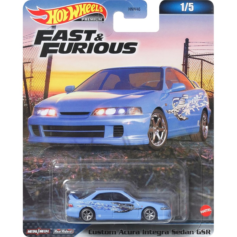 HOT WHEELS 1/64 HNW46 Custom Acura Integra Sedan GSR Fast & Furious