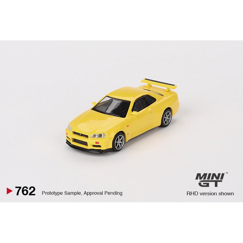 MINI GT #762 1/64 Nissan Skyline GT-R (R34)  V-Spec  Lightning Yellow (RHD)