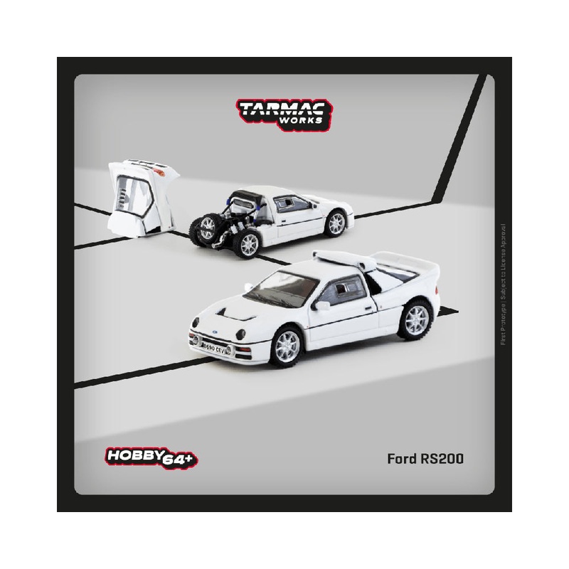 *PREORDER Tarmac Works 1:64 Ford RS200 in White