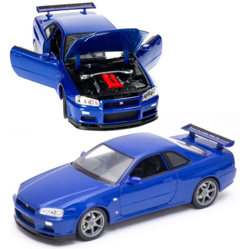 Welly Nissan Skyline GT-R R34 Metallic Blue (1/24)
