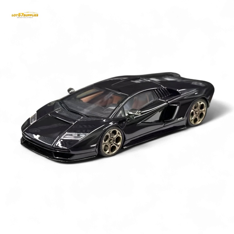 Fuelme Model NEO COUNTACH LPI 800-4 NERO MAIA BLACK 1:64 Resin