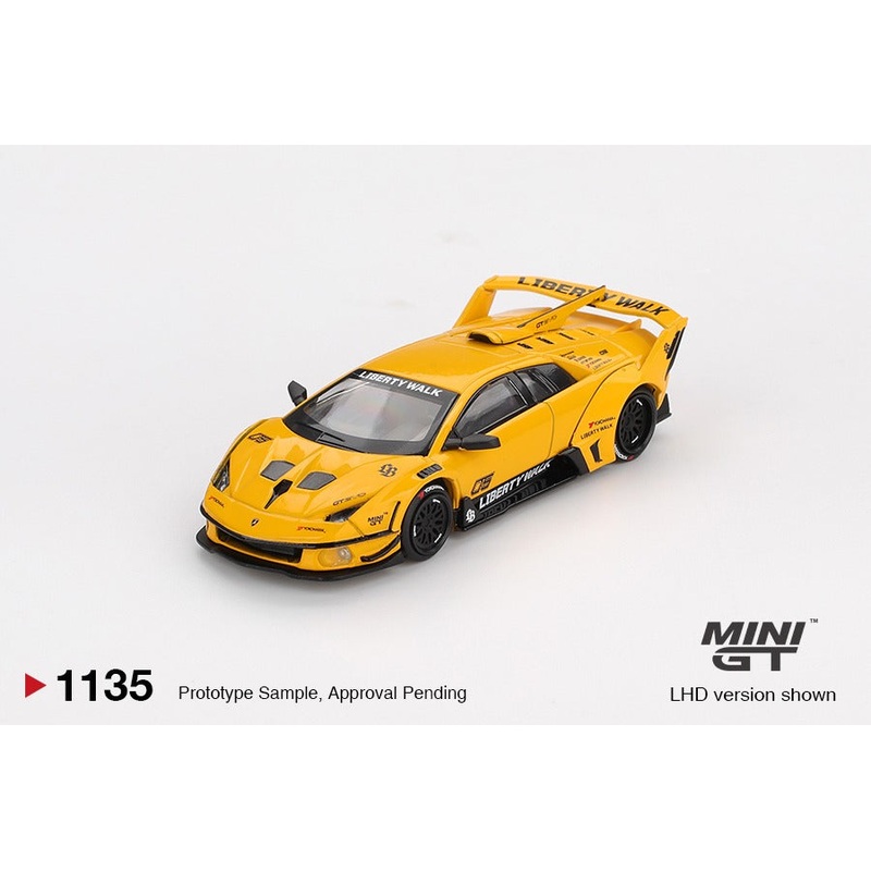 * PRE ORDER * MINI GT #1135 1/64 LB-Silhouette WORKS MURCIELAGO GT Evo Yellow (RHD)