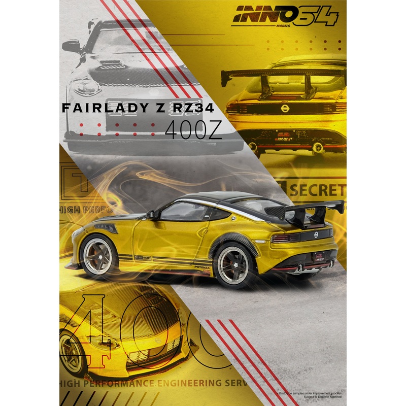 *PREORDER* INNO64 1:64 TOP SECRET FAIRLADY Z (RZ34) in Gold