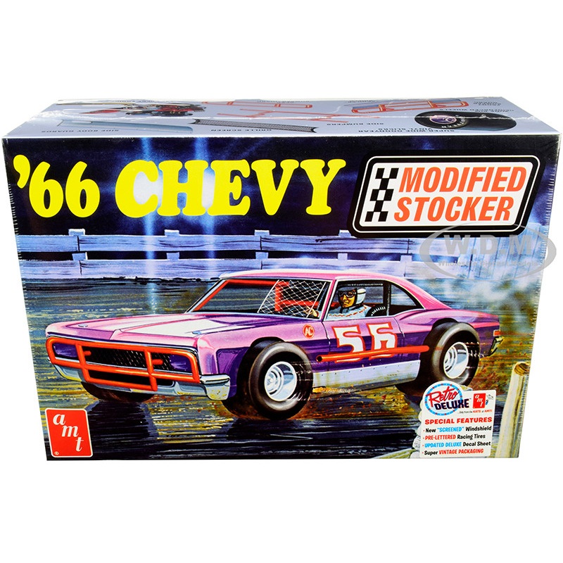 Skill 2 Model Kit 1966 Chevrolet Impala Modified Stocker 1/25 Scale Model by AMT