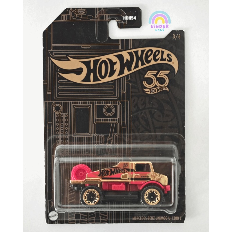 55th Anniversary Hot Wheels Mercedes-Benz UNIMOG 1300L (2021 Imported Card)