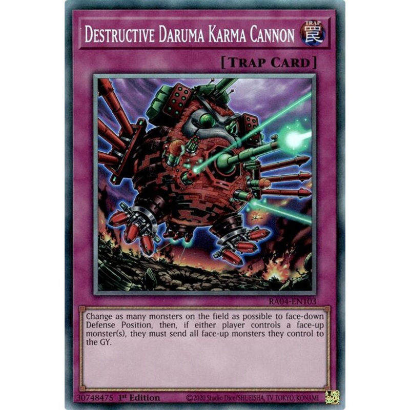 Destructive Daruma Karma Cannon [RA04-EN103] Prismatic Collector’s Rare