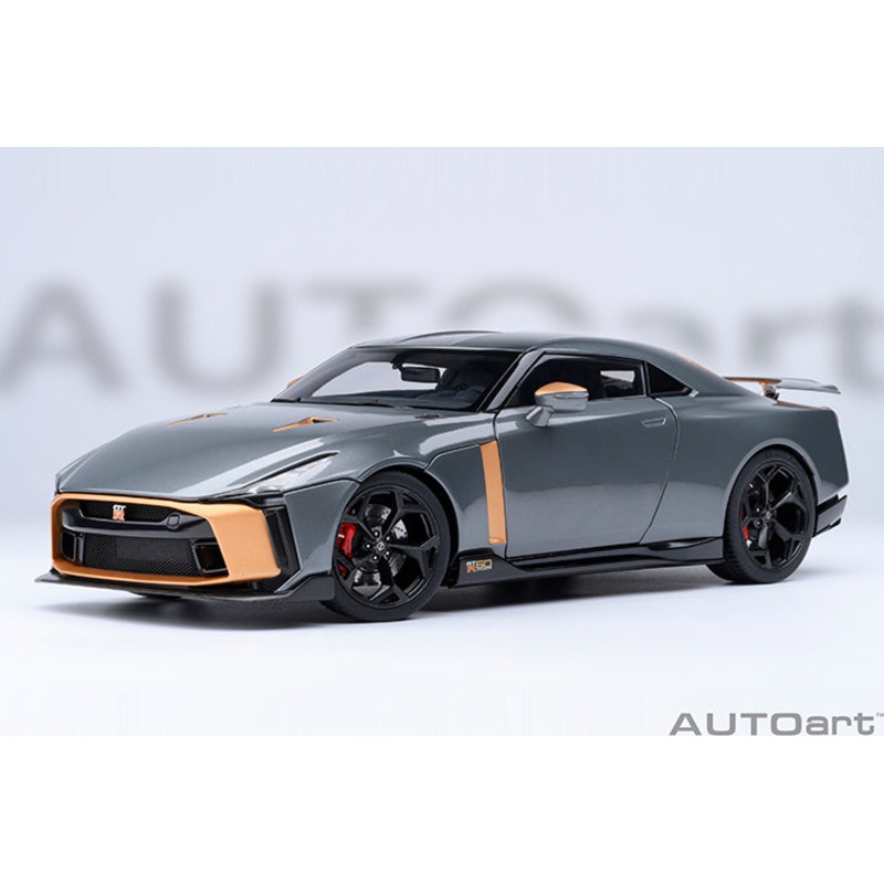 NISSAN GT-R50 BY ITALDESIGN (GREY / GOLD) – 1:18 SCALE MODEL – AUTOart